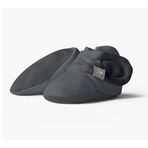 Goumi Baby Booties Size 12-18 Months Stay On Boot Organic Bamboo‎ Black Midnight